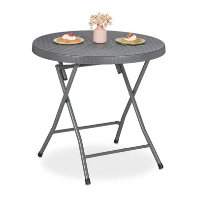 Gartentisch Balkontisch Klapptisch Terrassentisch Outdoor Tisch klappbar rund - Bild 1 von 4