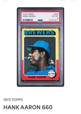 1975 Topps - Hank Aaron #660 Foto 1 de 2