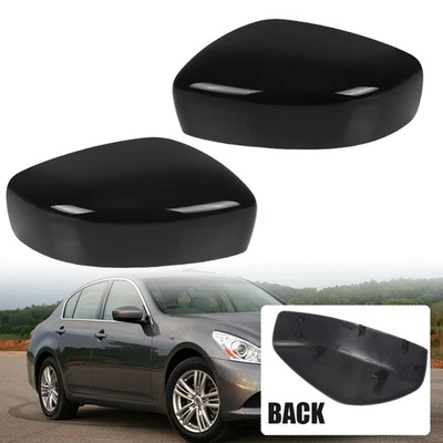 Tapa de cubierta de espejo retrovisor lateral izquierdo+derecho negro brillante para Infiniti G37 G25 Q40 2008-2013 Foto 1 de 4