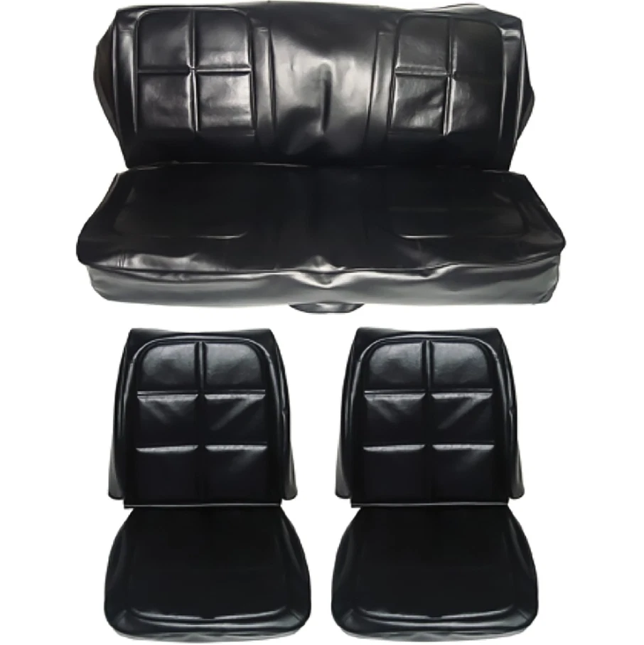 KIT DE TAPICERÍA COMPLETO ASIENTO NEGRO ESTÁNDAR CARGADOR DODGE CARROCERÍA MOPAR B 1969 Foto 1 de 1