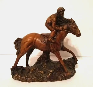 Allan Davey & Co. Stretch Run Sculpture, Horse And Rider Made In New Zealand - Picture 1 of 7