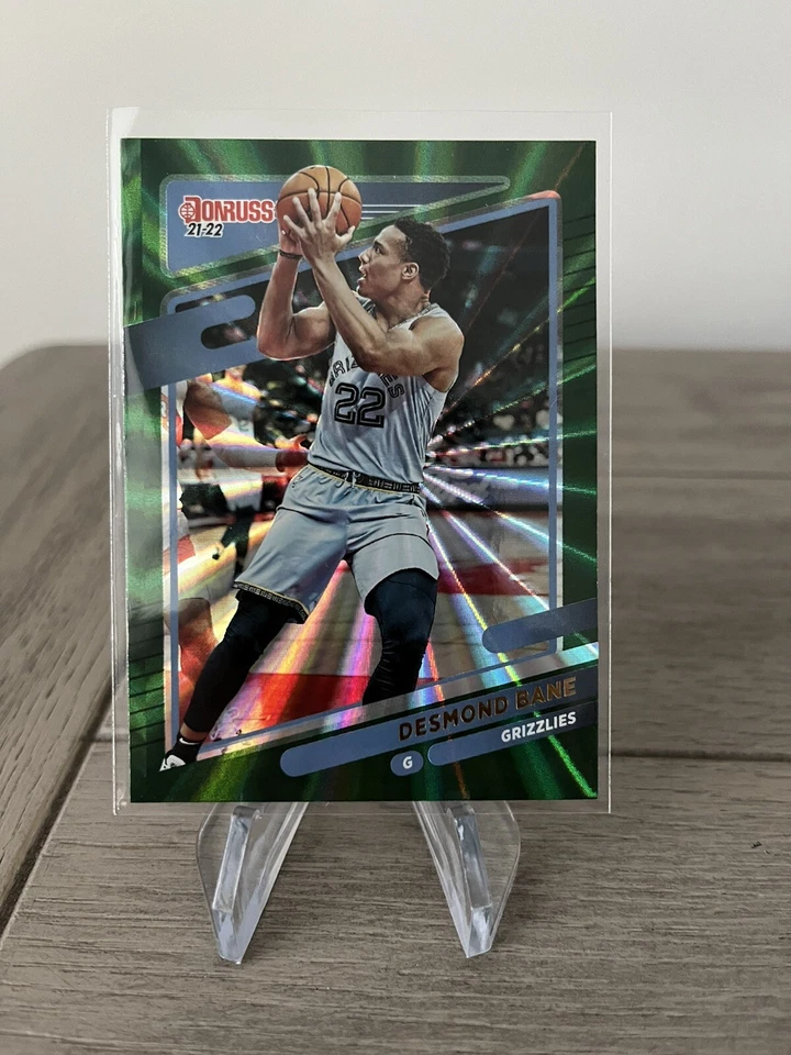 2021-22 donruss basketball green holo laser desmond bane Memphis Grizzlies - Image 1 of 2