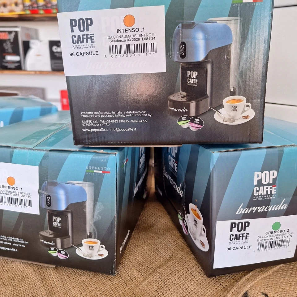 POP CAFFE' BARRACUDA 96 capsule miscela Intenso - Immagine 1 di 1