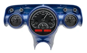Dakota Digital 1957 Chevy Car Analog Gauges System Black Alloy Red VHX-57C-K-R - Picture 1 of 6