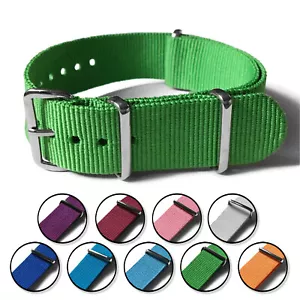 Einfarbig - Ballistisches Nylon Militär Uhrenarmband - 20 mm - Bild 1 von 21