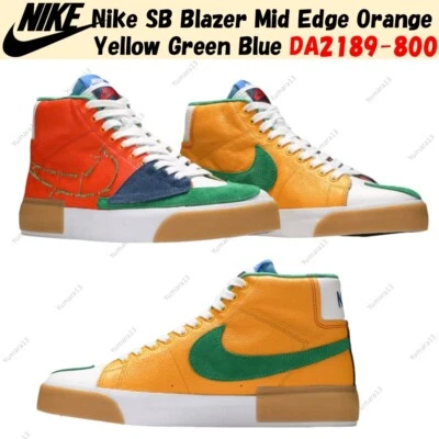Nike SB Blazer Mid Edge Orange Yellow Green Blue DA2189-800 Men's Size - Image 1 of 4