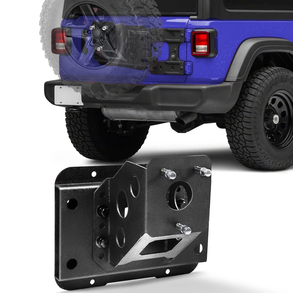 Spare Tire Carrier for 2007-2018 Jeep Wrangler JK JKU Unlimited Adjustable - Image 1 of 4