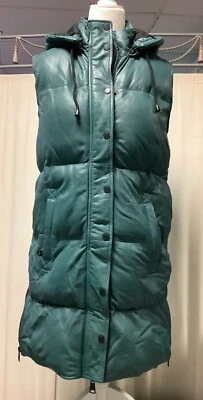 Chaleco acolchado Bod & Christensen Serena ciprés cuadrado con capucha extraíble de cuero M Foto 1 de 4