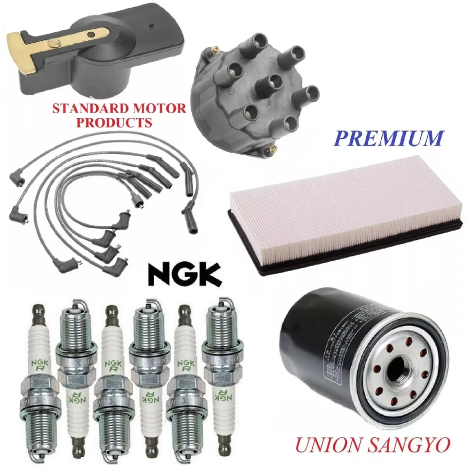 Tune Up Kit Filters Cap Wire Spark plugs For CHRYSLER LEBARON V6; 3.0L 1990 - Image 1 of 1
