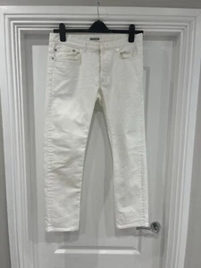 MENS Dior white cotton jeans, size 31 made in Italy button fly - Picture 1 of 20