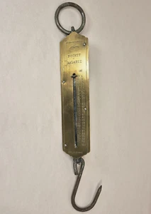 Vintage Messing / Eisen Taschenwaage Waage Made in Germany 100 Pfund - Bild 1 von 10