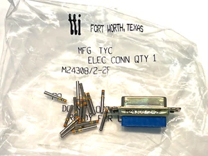 M24308/2-2F, TYCO, Conn D-Sub SKT 15 POS Crimp ST Panel Mount 15 Terminal 1 Port - Picture 1 of 1