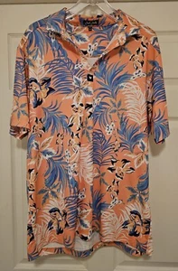 Bad Birdie Golf Polo Floral Flowers Polo Short Sleeve Shirt XL Mens BRAND NEW - Picture 1 of 3