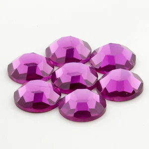 Vintage ss34 Swarovski Flatback Rhinestones FUCHSIA 12pcs Art.2000 30010004 - Picture 1 of 3