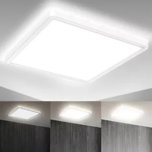 LED Panel Square Ceiling Light Slim Lamp Dimmable 29cm Living Room Hallway White - Picture 1 of 11