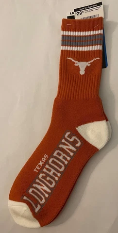 TEXAS LONGHORNS NCAA 4 STRIPE DEUCE SOCKS Cover