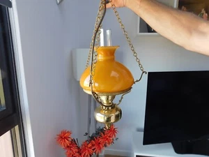 Fabulosa lámpara de techo eléctrica estilo naranja quemado vintage - Imagen 1 de 19