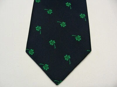 APPLESEED'S - EST. 1946 - Estampa de trevo - Gravata de pescoço LARGA 4 1/4" Dia de São Patrício!  - Imagem 1 de 4