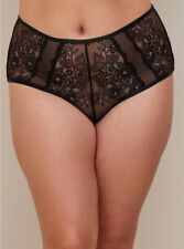 Womens Torrid Lace Mid Rise Cheeky Panty With Open Bum Black size 5 5X 28 NWT