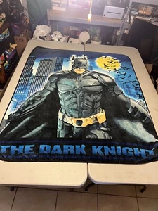 BATMAN DARK KNIGHT THROW BLANKET 58x47 DC Comics Blue Black Costume Gotham City - Picture 1 of 5