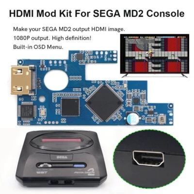 SEGA MD2 HDMI-Compatible Mod Kit For SEGA Mega Drive 2 For SEGA Genesis 2 - Image 1 of 4