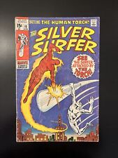 Silver Surfer #15 Bronze Age Human Torch Battle Cover Marvel Comics 1970