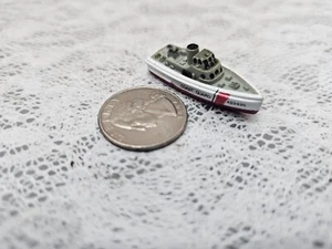 Micro Machines Coast Guard Cutter Boat Ship White Gray Red - Picture 1 of 5