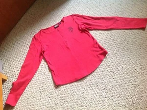 Used Harley Davidson Womens Med. Long Sleeve Shirt, Red with zippered front. - Picture 1 of 8