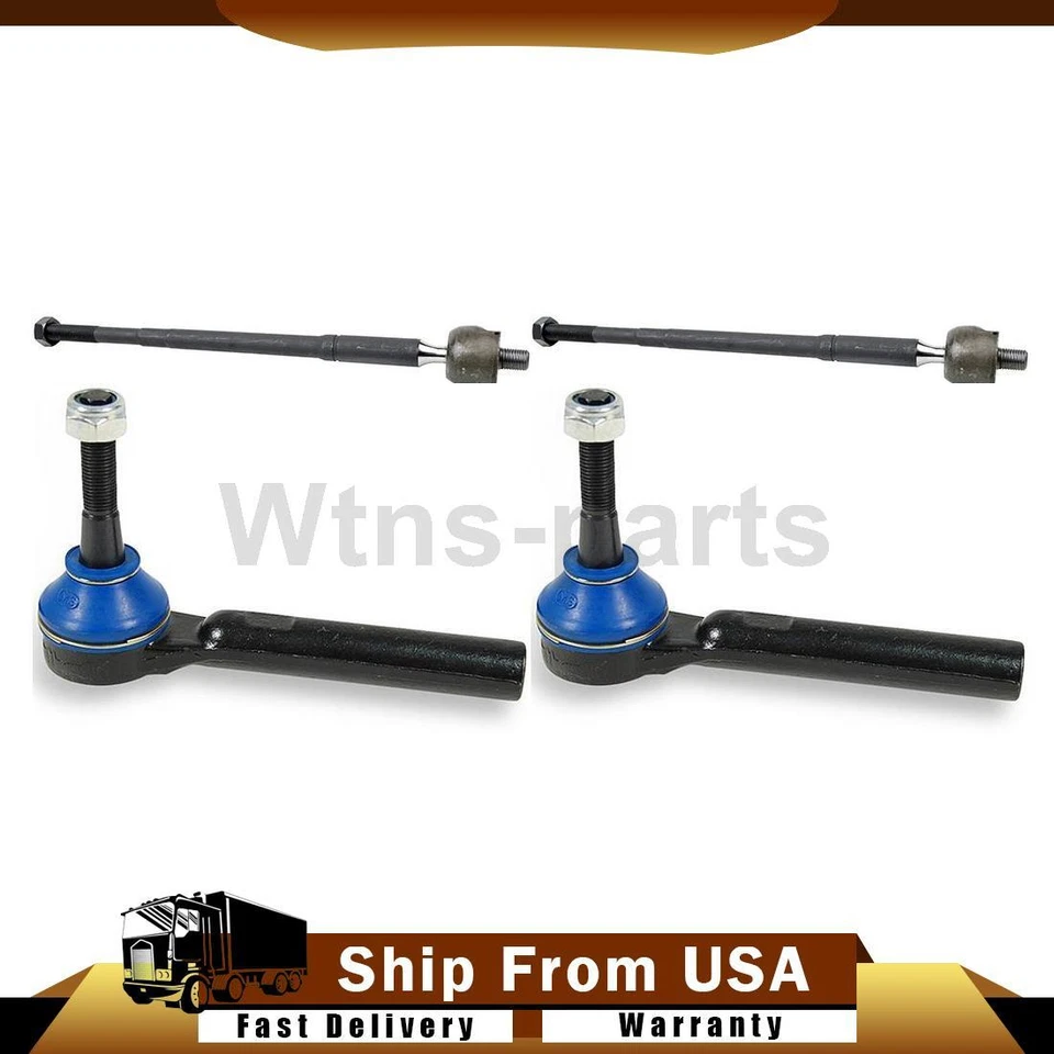 4x Mevotech Tie Rod Extremidades Frontais Internas Externas Para 2012 2013 2014 2015 Ram C/V 3.6L - Imagem 1 de 4