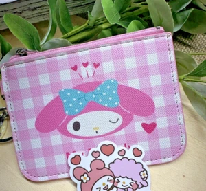Pink Cartoon Card Small Holder Coin Purse Keychain ID Wallet My Melody - Picture 1 of 4