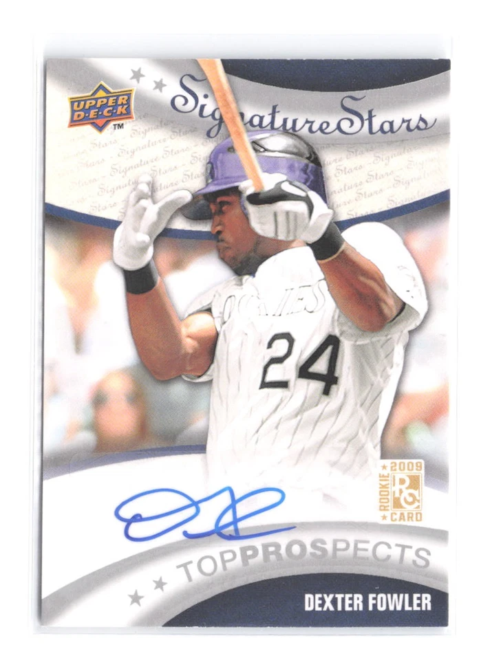 Upper Deck Signature Stars 2009 Dexter Fowler automático radiocontrol 187 autógrafo Rockies Foto 1 de 2
