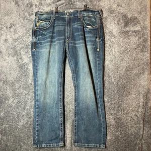 Ariat Jeans Mens 40x30 M5 Straight Fit Western Workwear Outdoors New Medium Wash - Picture 1 of 12