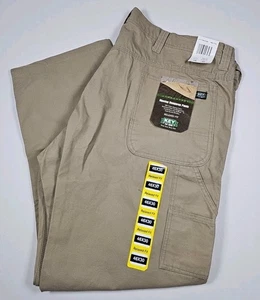 Key Relaxed Mens Double Knee Desert Carpenter Rip Stop Duck Canvas Pants 46x30 - Picture 1 of 7