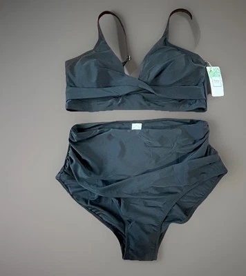 Women’s NWT 2 Piece Black Swimsuit Size XL - Image 1 of 3