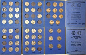 Juego casi completo de monedas de 50/65 90 % plata Walking Liberty 1916-1947 Walking Liberty - Imagen 1 de 22