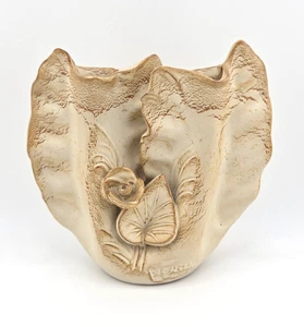 Argilioum Greek Studio Pottery Vase Wedding Flower Buds Handmade Ceramic Rare - Picture 1 of 11