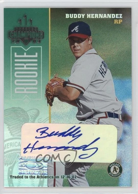 2003 Donruss Champions Signatures /500 Buddy Hernandez #298 Rookie Auto RC - Image 1 of 2