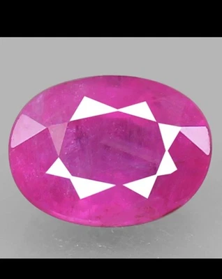 1.26ct.RARE PURPLISH PINK RUBY TANZANIA UNHEATED GEMSTONE OVAL SHAPE - Image 1 of 4