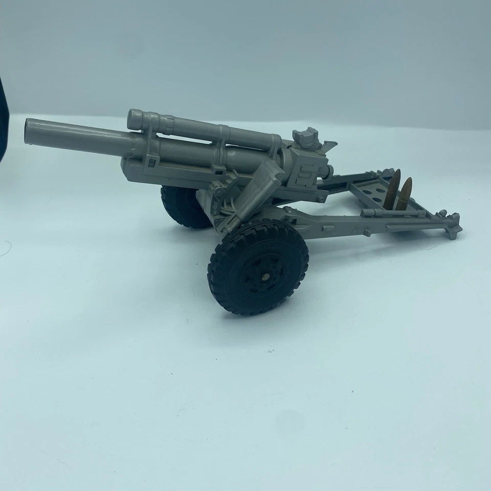 Cañón obús gris Lumar de colección Marx Toys 12" de largo funcionando con balas Foto 1 de 4