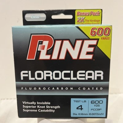 Línea de pesca transparente recubierta de fluorocarbono floroclear P Line 4 lb 600 yardas copolímero Foto 1 de 2