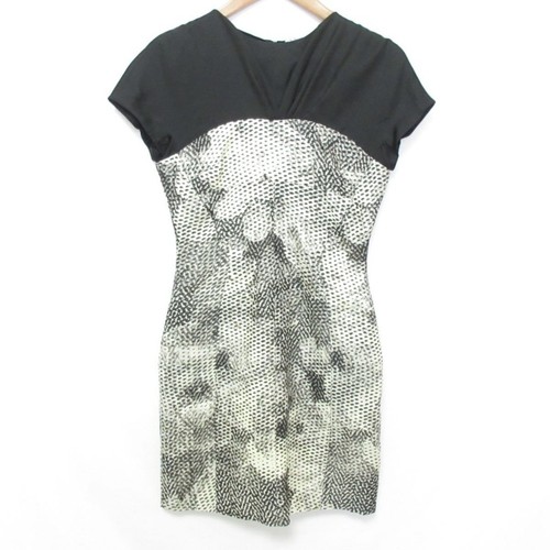 Abito Christian Dior Raf Simons periodo mosaico stampa floreale seta nero bianco