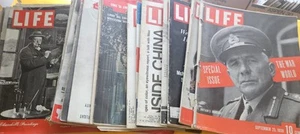 Vintage LIFE Magazine Lot (22) 1939-1972 - 1942 1944 1953 WWII Ads Advertisement - Picture 1 of 12