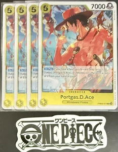 4 x One Piece PRB02-018 R Portgas.D.Ace - English - Foil - Playset - NM/M - Picture 1 of 1
