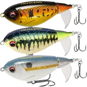 Fishing Lures for Bass Trout Double Floating Rotating Tail Whopper Swimbaits ... - Picture 1 of 7