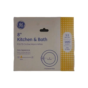 GE 8 Inch Circline Flourescent Kitchen & Bath Light Bulb Warm White NEW In Box - Picture 1 of 4