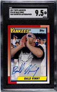 2017 Topps Archives Bald Vinny #FFA-BV Fan Favorites Autograph SGC 9.5 - Picture 1 of 2