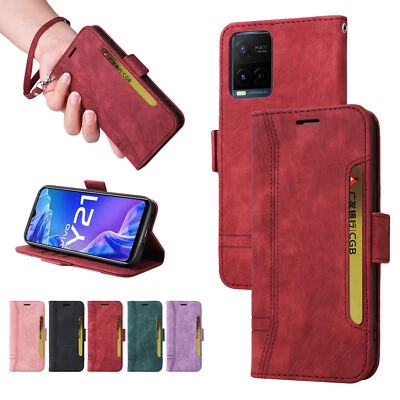 Magnetic Strap Wallet Phone Case For iPhone 16 15 14 13 12 11 Pro Max 7 8 SE XR - Image 1 of 4