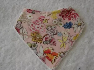 Gumnut Babies Pink Bandana Dribble Bibs Cotton Front Towelling Back Handmade - Picture 1 of 1