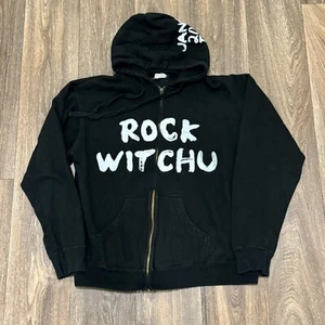 VTG Janet Jackson Hoodie Men's Medium Black 2008 Rock Witchu Tour Y2K 00s - Picture 1 of 9