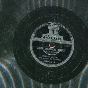 Disco TANGO CARLOS GARDEL - AQUEL MUCHACHO TRISTE - ESTA VIDA ES PURO GRUPO - 78 - Imagen 1 de 2